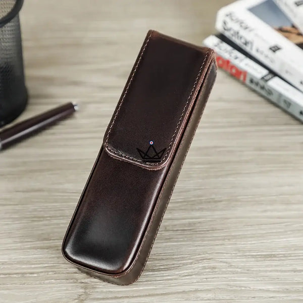 Etui en cuir de luxe pour stylo plume - Magnus (personnalisable) - - etui stylo personnalisable - Cadeau, Noël, Anniversaire, Original, Fête des pères, fête des mères - Atelier Atypique