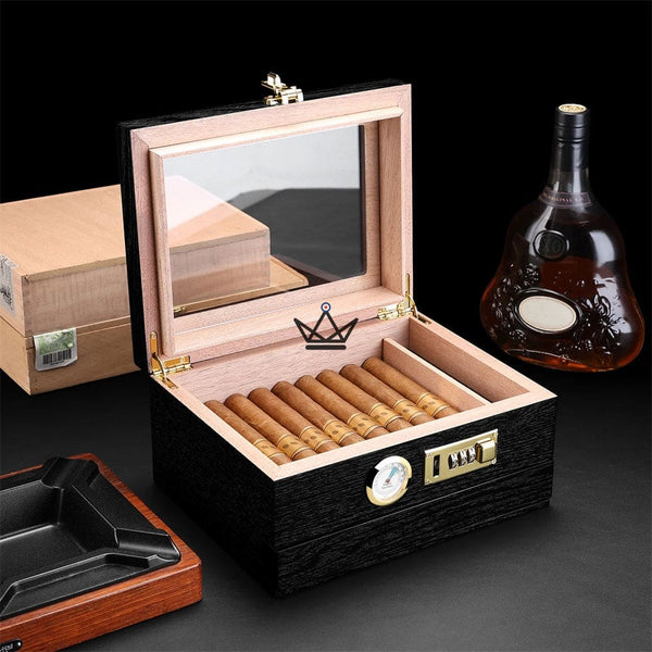 Coffret cave à cigare et accessoires - Enigma Moon - - cave a cigare - Cadeau, Noël, Anniversaire, Original, Fête des pères, fête des mères - Atelier Atypique