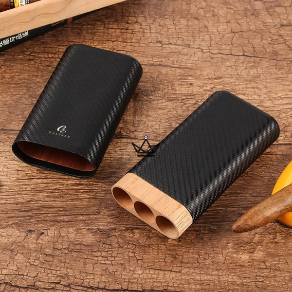 Etui à cigare de voyage - CARBON WOOD - - - Cadeau, Noël, Anniversaire, Original - Atelier Atypique
