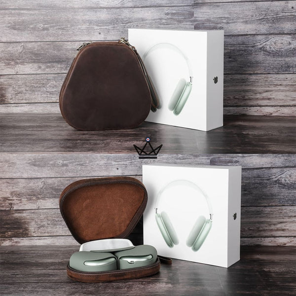 Etui de protection en cuir Apple Airpods Max - LeatherPods Max (personnalisable) - - Etui airpods max personnalisable - Cadeau, Noël, Anniversaire, Original - Atelier Atypique