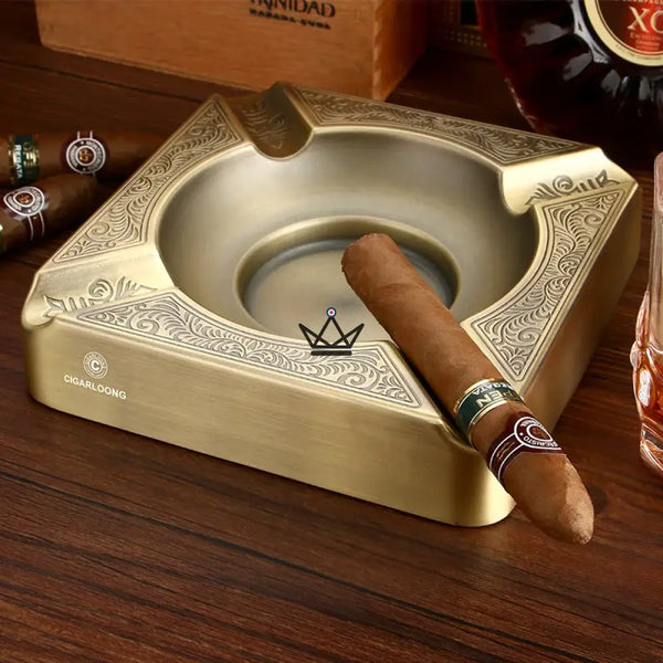 Cendrier à Cigares quatre fentes - Édition Titanium - - cendrier - Cadeau, Noël, Anniversaire, Original, Fête des pères, fête des mères - Atelier Atypique