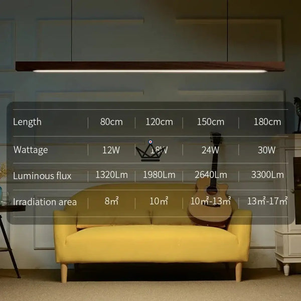 Lampe Suspendue LED en Bois Massif - Rhythm Nordic - - luminaire - Cadeau, Noël, Anniversaire, Original, Fête des pères, fête des mères - Atelier Atypique