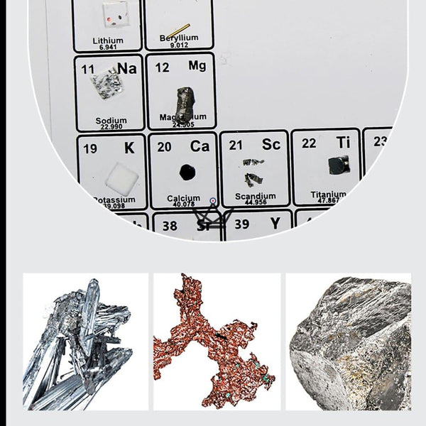 Tableau Périodique Décoratif avec Vrais Éléments : Mendeleïev - - cadre original - Cadeau, Noël, Anniversaire, Original - Atelier Atypique