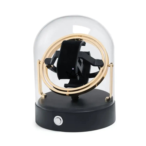 Uhrenbeweger für 1 Uhr unter einer Glasglocke mit gyroskopischen Ringen — ASTROLABE – 9/11