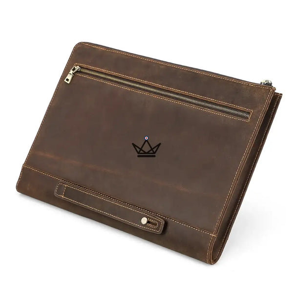 Personalisierbare MacBook-Hülle 13" und 14" aus Leder — Voyageur TRAVERSÉE – 14/15