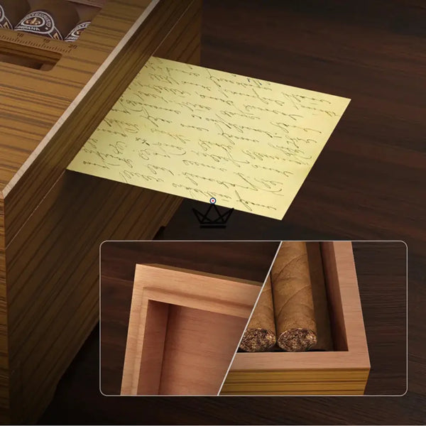 Zigarrenhumidor Horizon Edition — Zedernholz, Sichtfenster, Schublade, Onyx oder Natur – 4/10