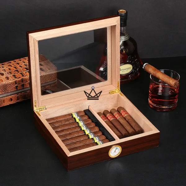 Cave à cigares vitrée - JANGO - - Cave à cigare Out - Cadeau, Noël, Anniversaire, Original, Fête des pères, fête des mères - Atelier Atypique
