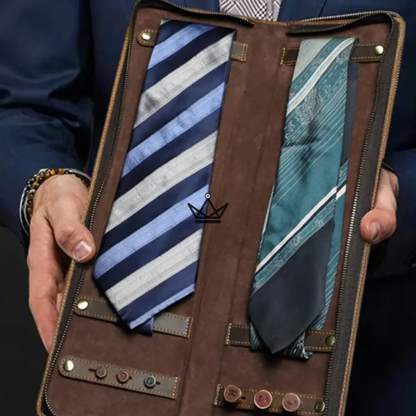 Personalisierbares Krawattenetui aus Leder - Voyageur Windsor – 5/11