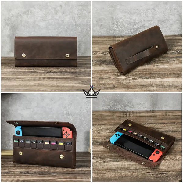 Personalisierbare Lederhülle Nintendo Switch 1. & 2. Generation — REISENDER Mario