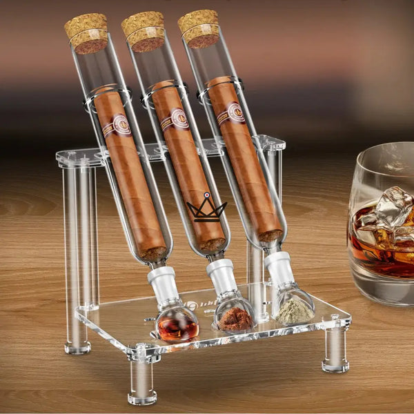 Zigarreninfuser 3 Tuben INFUSIO ALCHIMÍA — Borosilikatglas, austauschbare Fläschchen