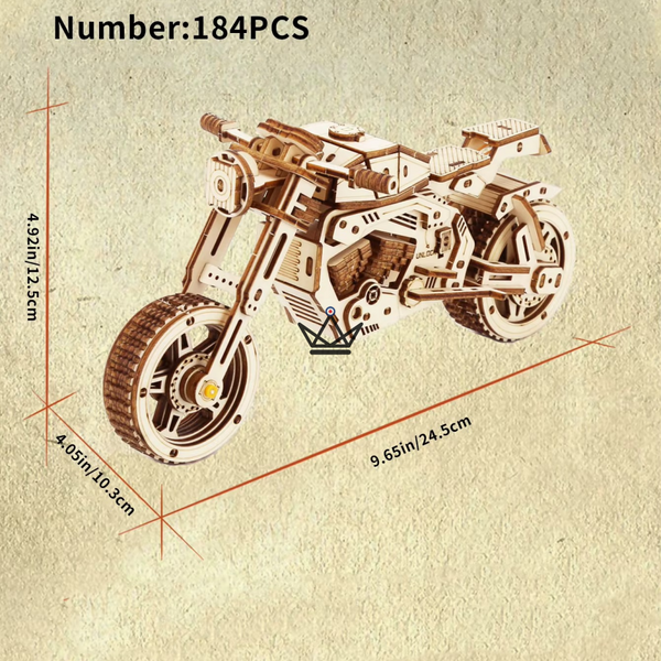 3D-Holzpuzzle Motorrad-Trail-Modellbausatz - MISTRAL