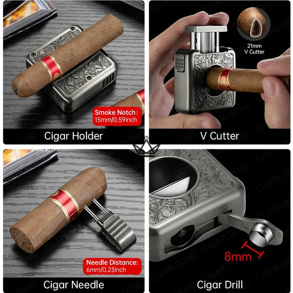 4-in-1 Deluxe Cigar Cutter – Empire Edition