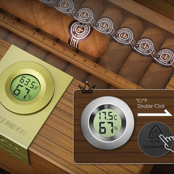 Zigarrenhumidor Horizon Edition — Zedernholz, Sichtfenster, Schublade, Onyx oder Natur – 9/10