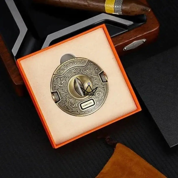 Coupe-Cigare Circulaire - Héritage Edition - - coupe cigare - Cadeau, Noël, Anniversaire, Original, Fête des pères, fête des mères - Atelier Atypique