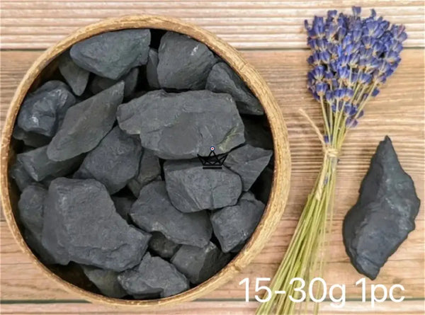 Rohe Mineralien zum Sammeln, 4er-Pack Steine nach Wahl oder 100-g-Beutel — LITHOS, Schungit / Beutel 100 g