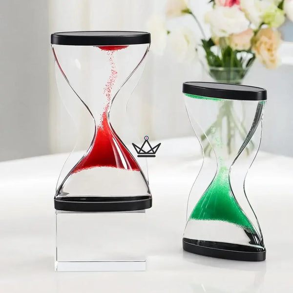 Flüssigkeits-Tropfensanduhr, Anti-Stress-Öltimer — PLUVIA, Rot
