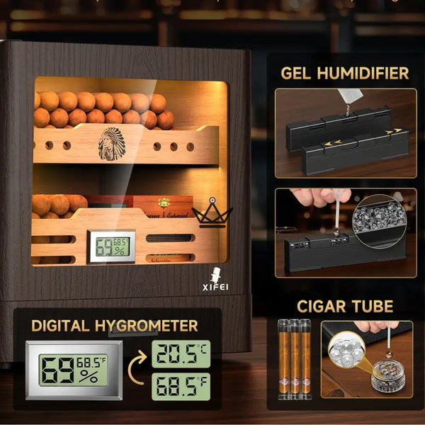 Luxury cedar cigar humidor – Dominion Legacy