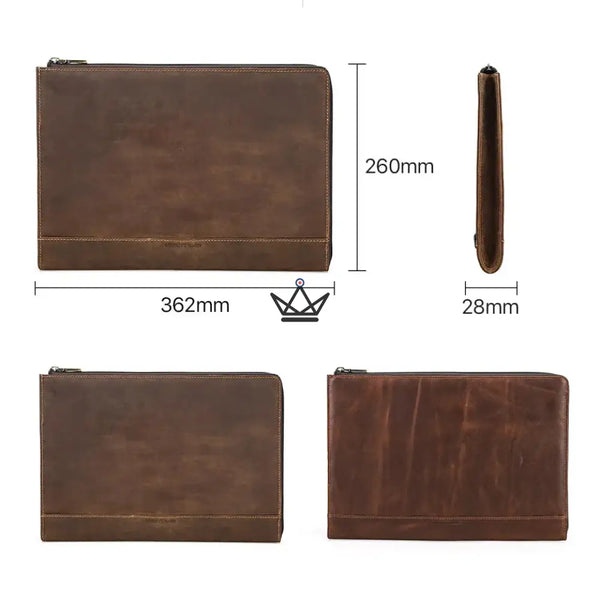 Personalisierbare MacBook-Hülle 13" und 14" aus Leder — Voyageur TRAVERSÉE – 5/15