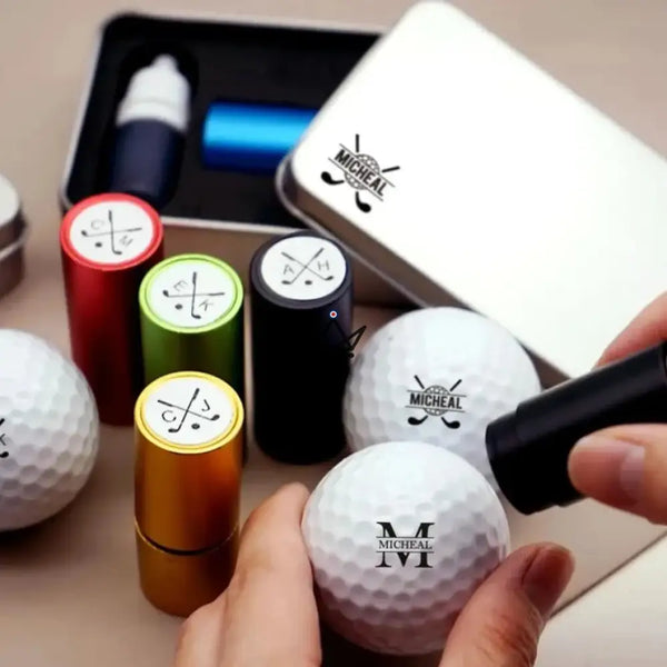 Personalisierbarer Golfball-Stempel, Monogramm oder Logo — PAR