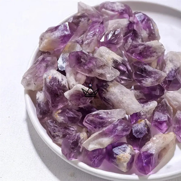 Rohe Mineralien zum Sammeln, 4er-Pack Steine nach Wahl oder 100-g-Beutel — LITHOS, Amethystspitzen / Beutel 100 g