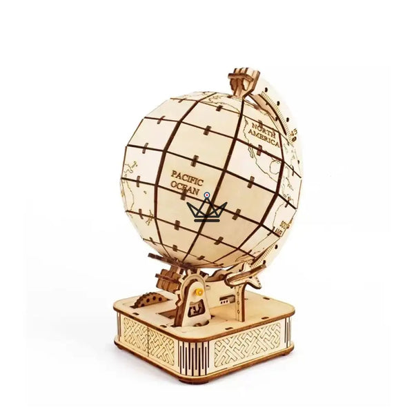 3D-Holzpuzzle Globus mit Standfuß zum Zusammenbauen - MÉRIDIEN