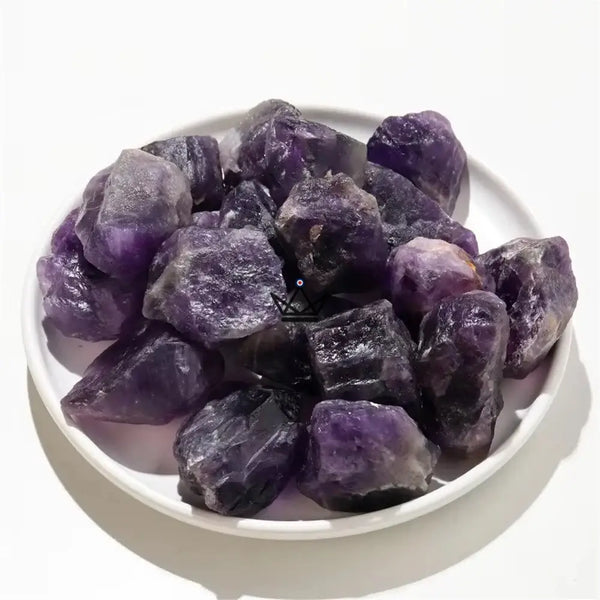 Rohe Mineralien zum Sammeln, 4er-Pack Steine nach Wahl oder 100-g-Beutel — LITHOS, Roher Amethyst / Beutel 100 g