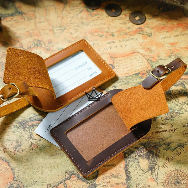 Personalisierbarer Gepäckanhänger aus Leder – Traveller Tag