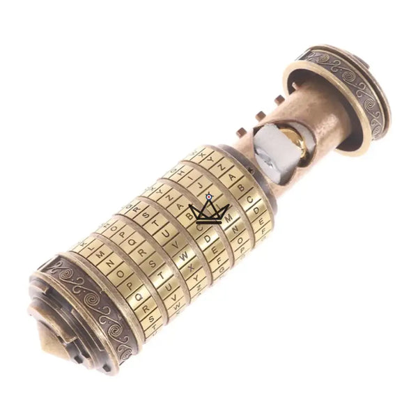 Cryptex Da Vinci – Coffre à message codé en bronze