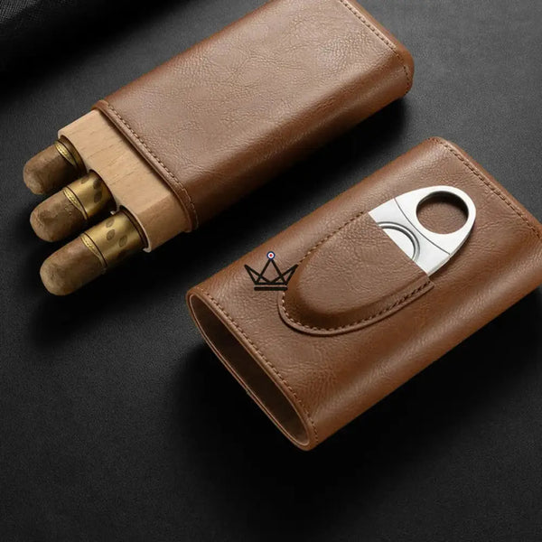 Etui à cigares et Coupe-Cigare - MIRLOS WOOD - - etui cigare - Cadeau, Noël, Anniversaire, Original, Fête des pères, fête des mères - Atelier Atypique