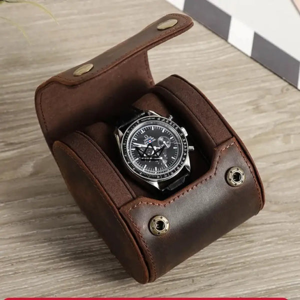 Anpassbares Reiseetui für Automatikuhren aus Leder – Voyageur TimeGuardian, 1 Standorte