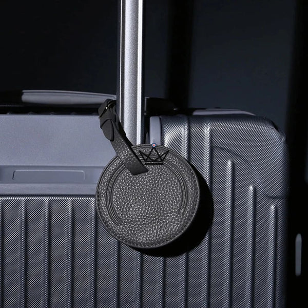 Étiquette Bagage Cuir personnalisable – Voyageur Crest