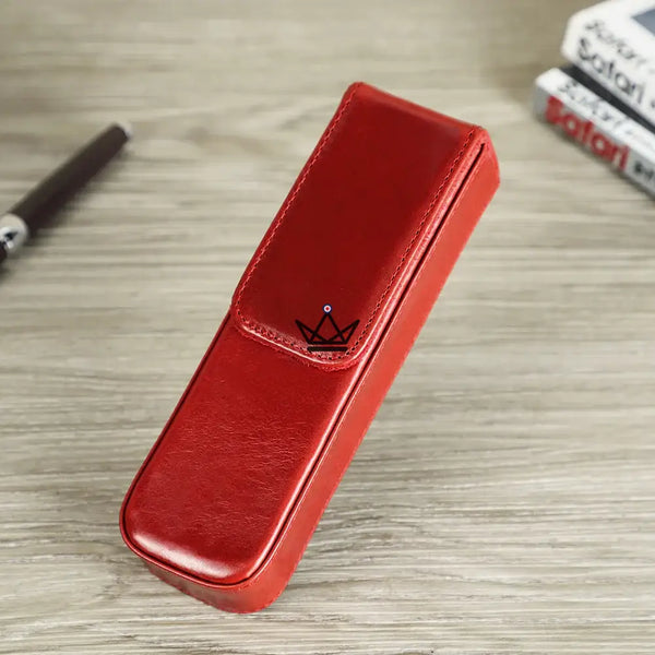 Etui en cuir de luxe pour stylo plume - Magnus (personnalisable) - - etui stylo personnalisable - Cadeau, Noël, Anniversaire, Original, Fête des pères, fête des mères - Atelier Atypique