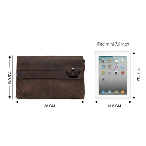 Personalisierbare iPad mini-Organizer-Tasche aus Leder mit Handschlaufe — Voyageur MANUSCRIT – 8/10