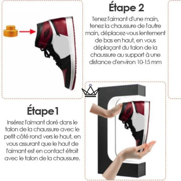 Présentoir pour baskets en lévitation - FlyingGrail - - presentoir basket - Cadeau, Noël, Anniversaire, Original - Atelier Atypique