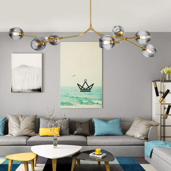 Lustre plafonnier industriel articulé - Branching Bubble - - luminaire - Cadeau, Noël, Anniversaire, Original - Atelier Atypique