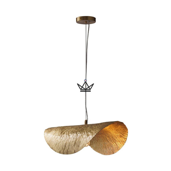 Lustre Suspension Feuille d'Or - Brass Goldyz - - luminaire - Cadeau, Noël, Anniversaire, Original - Atelier Atypique