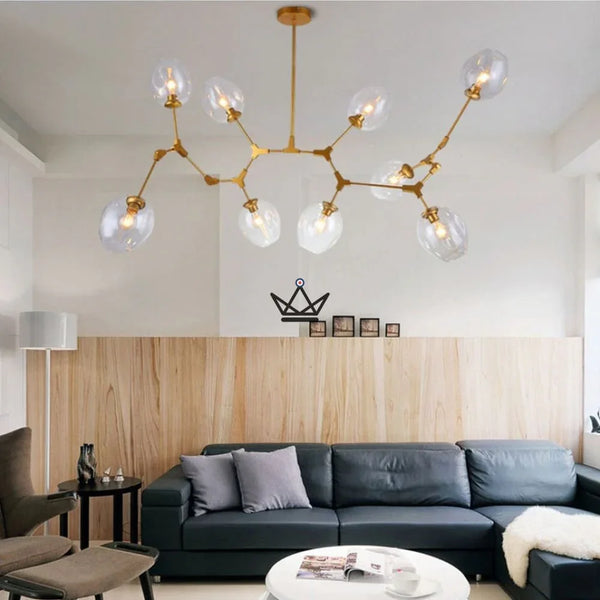 Lustre plafonnier industriel articulé - Branching Bubble - - luminaire - Cadeau, Noël, Anniversaire, Original - Atelier Atypique