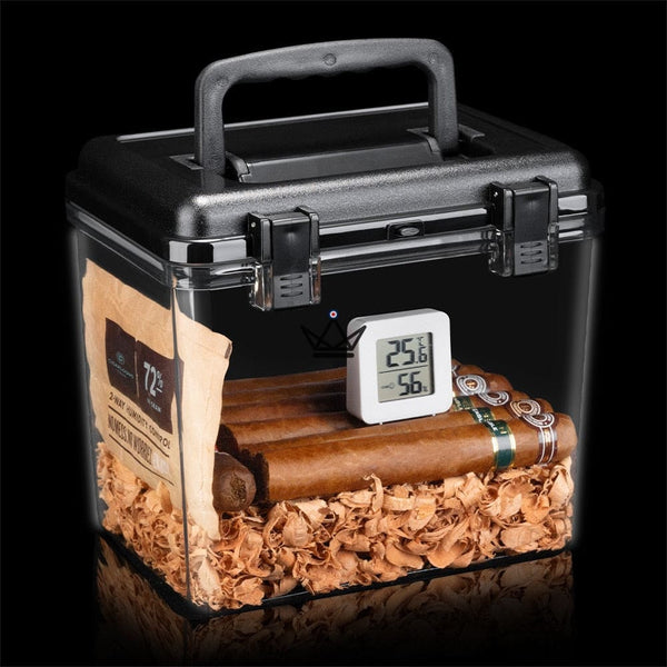 Cave à Cigare Bocal - Square Crystal - - Cave à cigare Out - Cadeau, Noël, Anniversaire, Original - Atelier Atypique