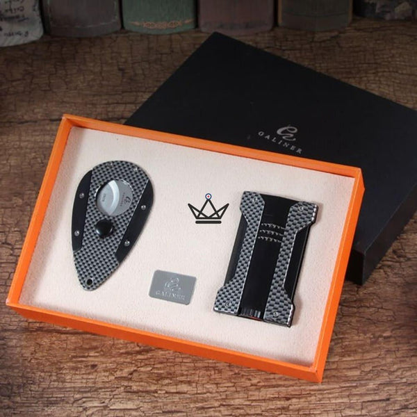 Pack briquet torche et coupe-Cigare - NYFE CARBON - - Briquet - Cadeau, Noël, Anniversaire, Original - Atelier Atypique