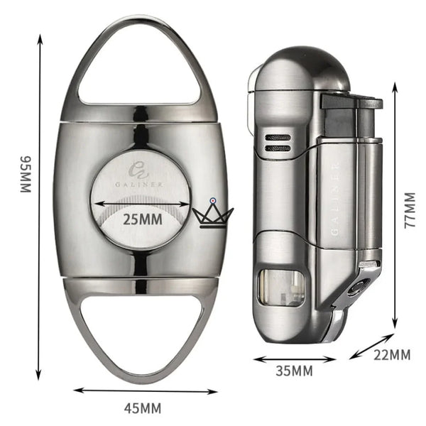 Pack briquet torche et Coupe-cigare - Incendium - - coffret cigare - Cadeau, Noël, Anniversaire, Original - Atelier Atypique