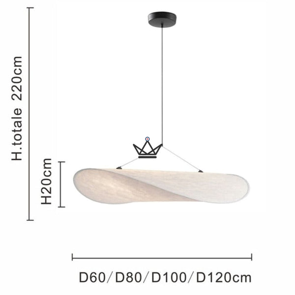 Lustre suspension - Tyvek Tense - - luminaire - Cadeau, Noël, Anniversaire, Original - Atelier Atypique