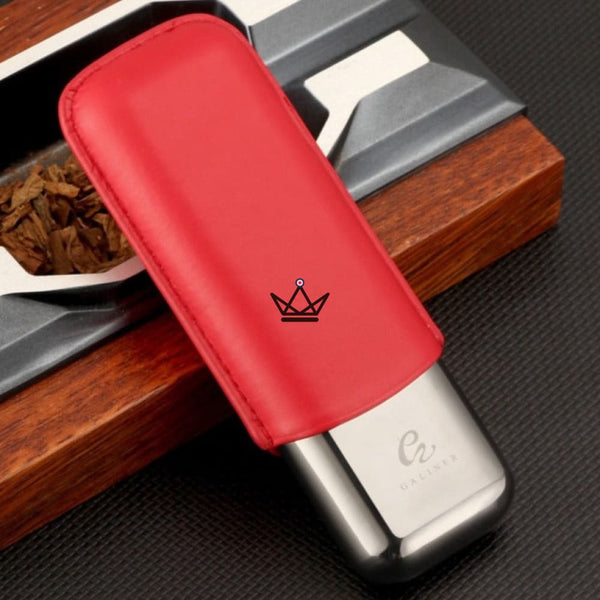 Etui de voyage cuir Savoy Elite - 2 cigares - - etui cigare - Cadeau, Noël, Anniversaire, Original - Atelier Atypique