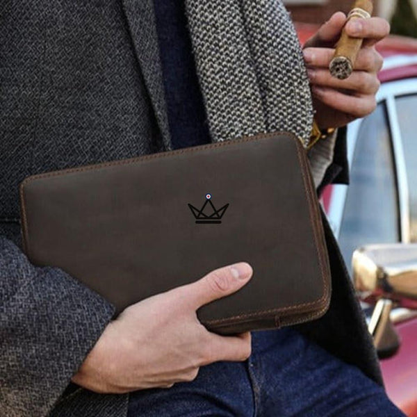 Etui à cigares en cuir personnalisable - Voyageur Prestige - - etui cigare personnalisable - Cadeau, Noël, Anniversaire, Original - Atelier Atypique