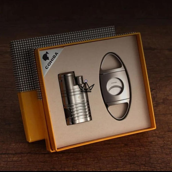 Pack Briquet et Coupe-Cigare COHIBA - REDFIRE 4 torches - Atelier Atypique
