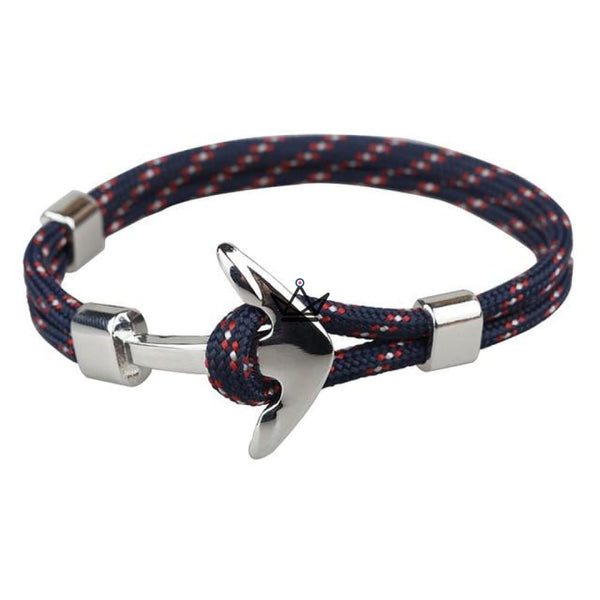 Armband Poseidon – Versilberter Anker – 10 Farben, 1 Armband / Marine