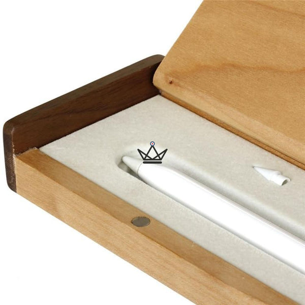 Boîte en bois avec support intégré pour Apple Pencil - Atelier Atypique