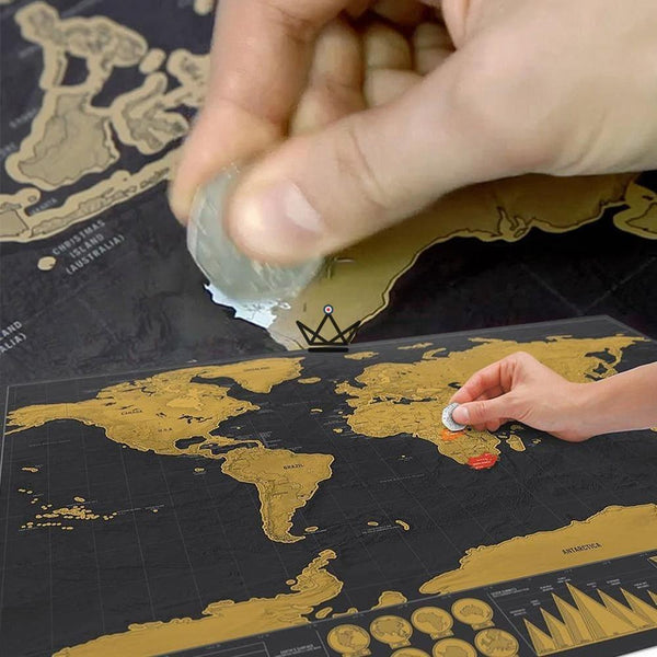 Carte du monde à gratter - 82.5 x 59.4 cm - Atelier Atypique