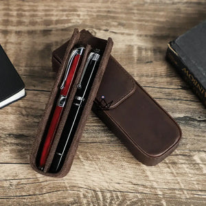 Étui stylo plume en cuir personnalisable par gravure