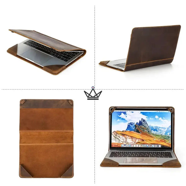 Personalisierbare MacBook-Ledertasche 13" - Voyageur RELIURE