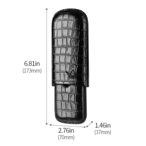 Etui à cigare de voyage cuir - COBRA -  - etui cigare - Cadeau, Noël, Anniversaire, Original - Atelier Atypique